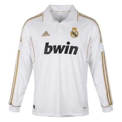 Retro Men's Real Madrid 2011/12 Home Long Sleeve Soccer Jersey