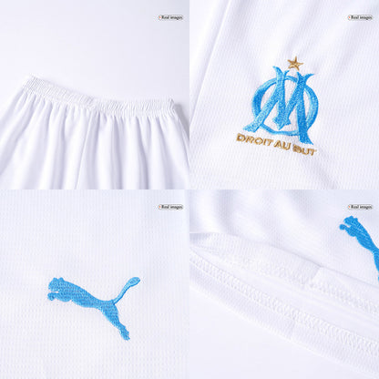 Kid's Marseille 2025/26 Home Soccer Jersey Kit