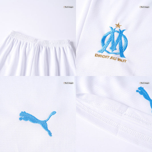 Kid's Marseille 2025/26 Home Soccer Jersey Kit
