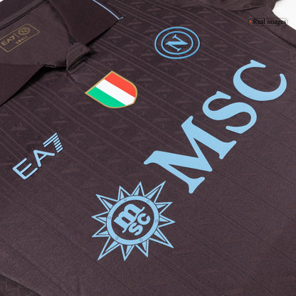 Men's Napoli 2025/26 Player Version Third Away Soccer Jersey - Slim Fit