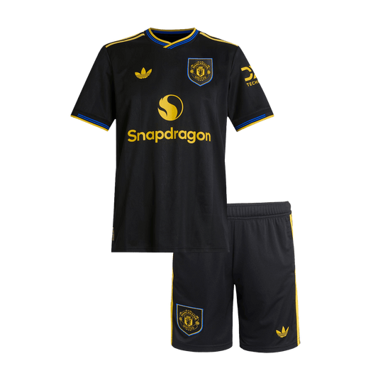 Kid's Manchester United 2025/26 Third Away Soccer Jersey Kit