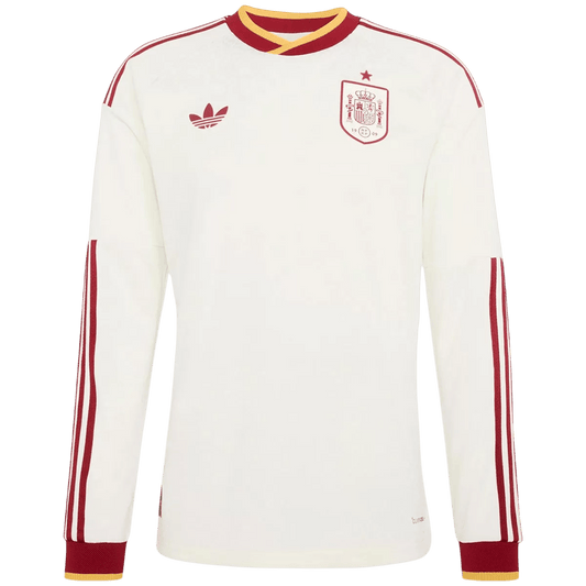 Men's Spain World Cup 2026 Away Long Sleeve Soccer Jersey