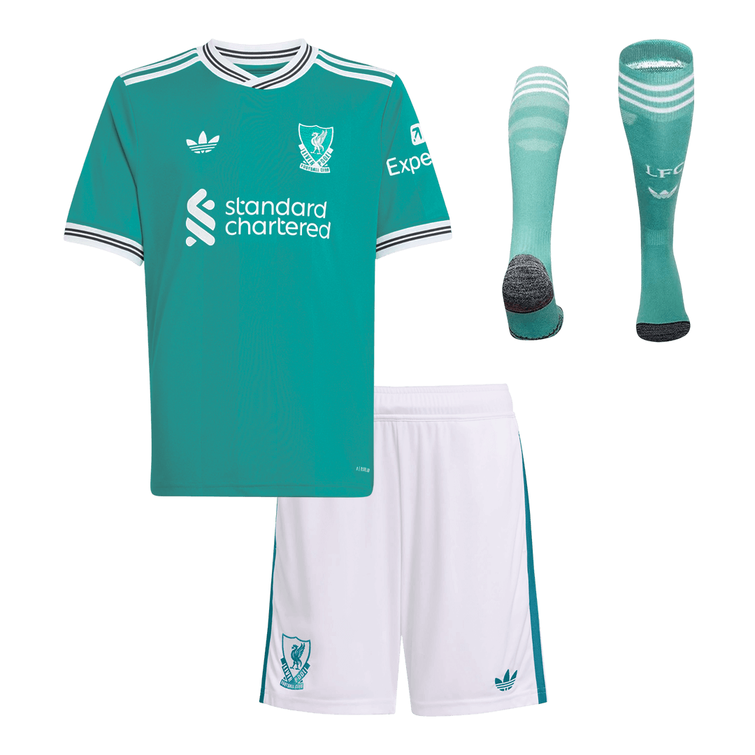 Kid's Liverpool 2025/26 Third Away Soccer Jersey Full Kit