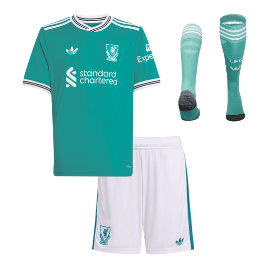 Kid's Liverpool 2025/26 Third Away Soccer Jersey Full Kit