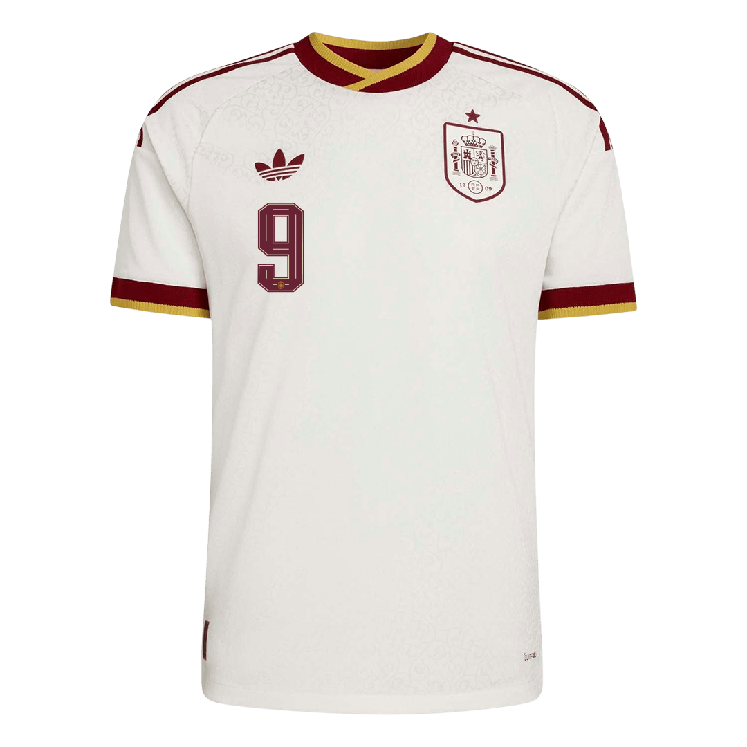 GAVI #9 Men's Spain World Cup 2026 Player Version Away Soccer Jersey - Slim Fit