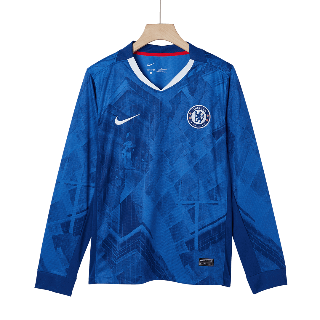 Men's Chelsea 2025/26 Home Long Sleeve Soccer Jersey