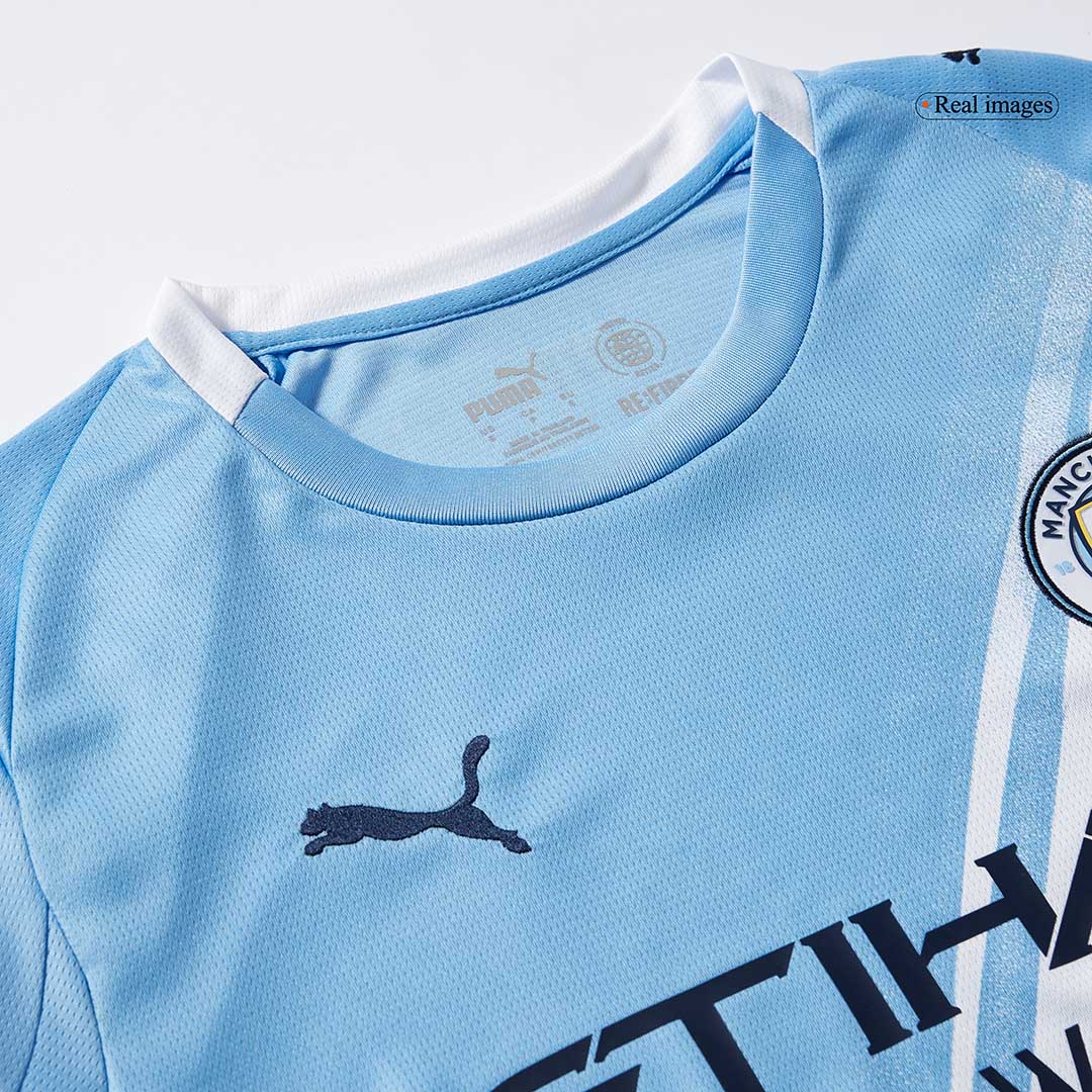 Men's Manchester City 2025/26 Home Long Sleeve Soccer Jersey