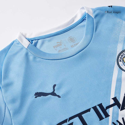 Men's Manchester City 2025/26 Home Long Sleeve Soccer Jersey