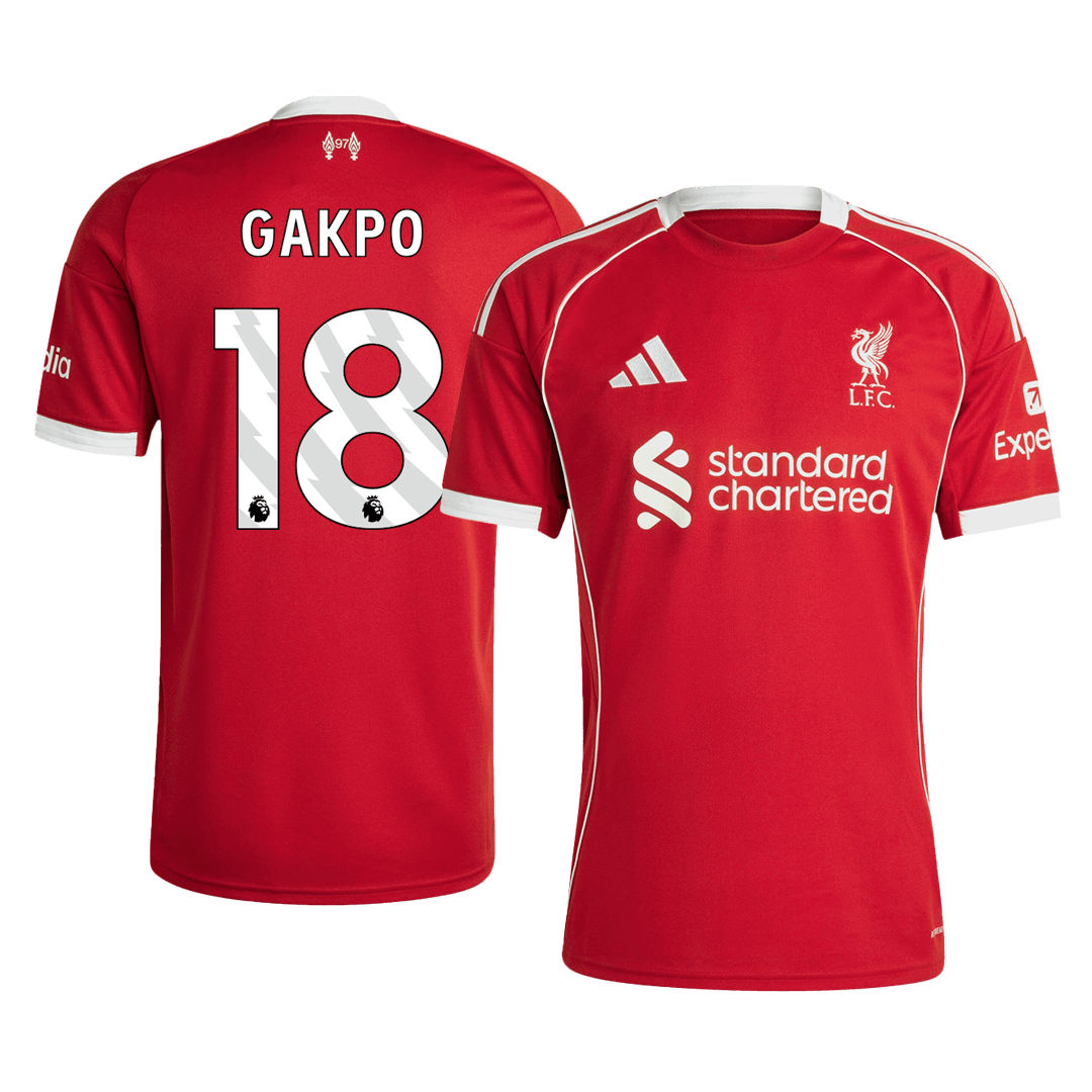 GAKPO #18 Men's Liverpool 2025/26 Home Soccer Jersey