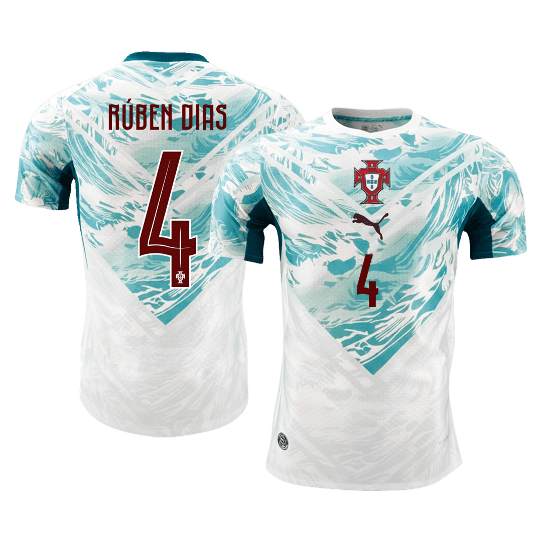RÚBEN DIAS #4 Men's Portugal World Cup 2026 Player Version Away Soccer Jersey - Slim Fit