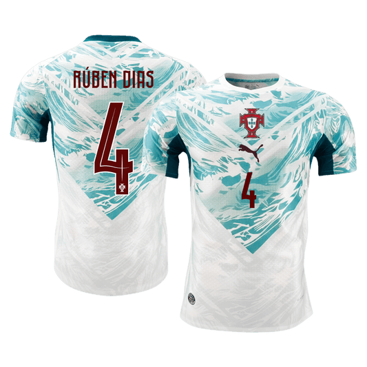 RÚBEN DIAS #4 Men's Portugal World Cup 2026 Player Version Away Soccer Jersey - Slim Fit