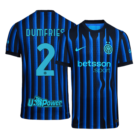 DUMFRIES #2 Men's Inter Milan 2025/26 Player Version Home Soccer Jersey - Slim Fit