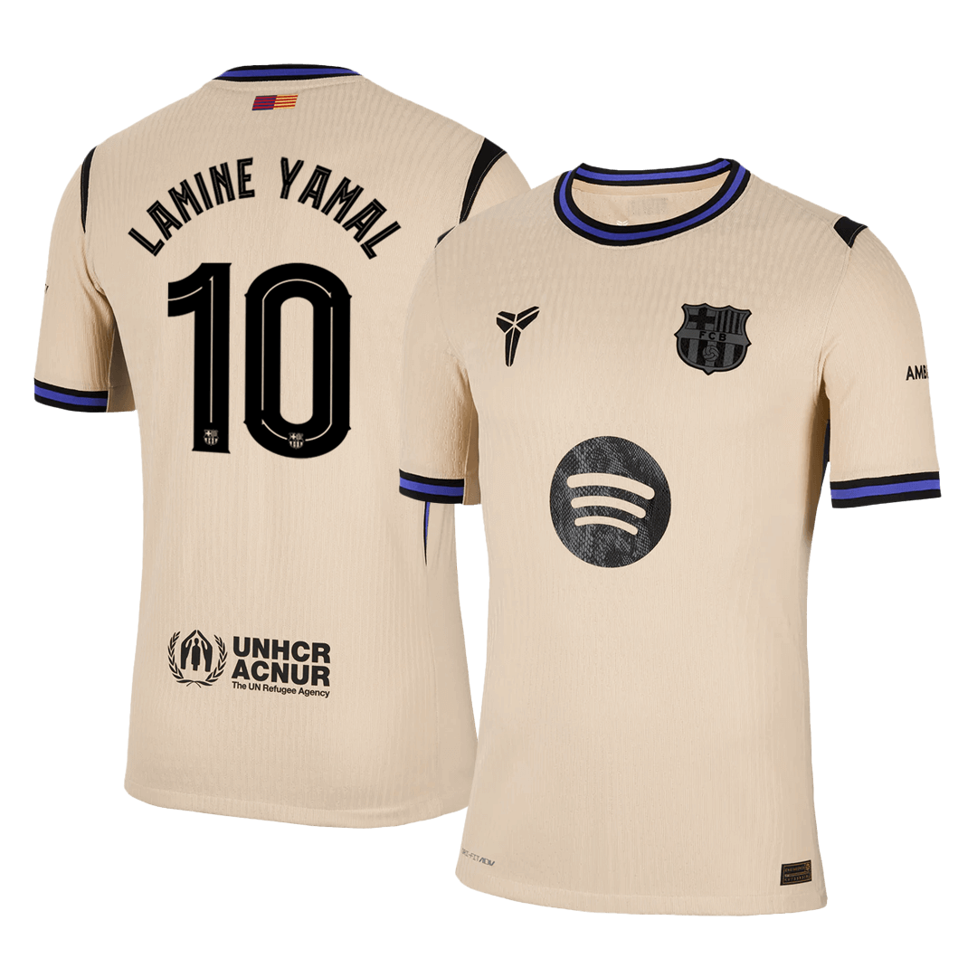LAMINE YAMAL #10 Men's Barcelona UCL 2025/26 Player Version Away Soccer Jersey - Slim Fit