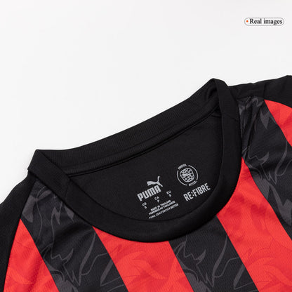 Men's AC Milan 2025/26 Home Long Sleeve Soccer Jersey