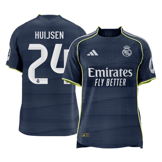 HUIJSEN #24 Men's Real Madrid 2025/26 Player Version Away Soccer Jersey - Slim Fit [PREMIUM]