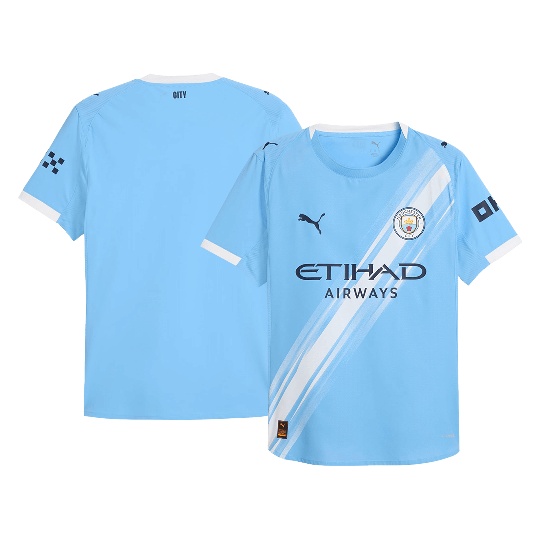 Men's Manchester City 2025/26 Player Version Home Soccer Jersey - Slim Fit