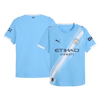 Men's Manchester City 2025/26 Player Version Home Soccer Jersey - Slim Fit