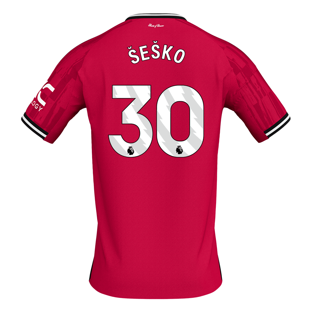 ŠEŠKO #30 Men's Manchester United 2025/26 Home Soccer Jersey [PREMIUM]