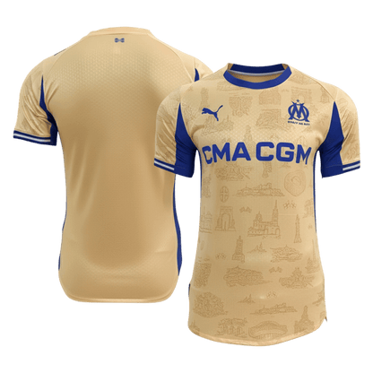 Men's Marseille 2025/26 Player Version Fourth Away Soccer Jersey - Slim Fit