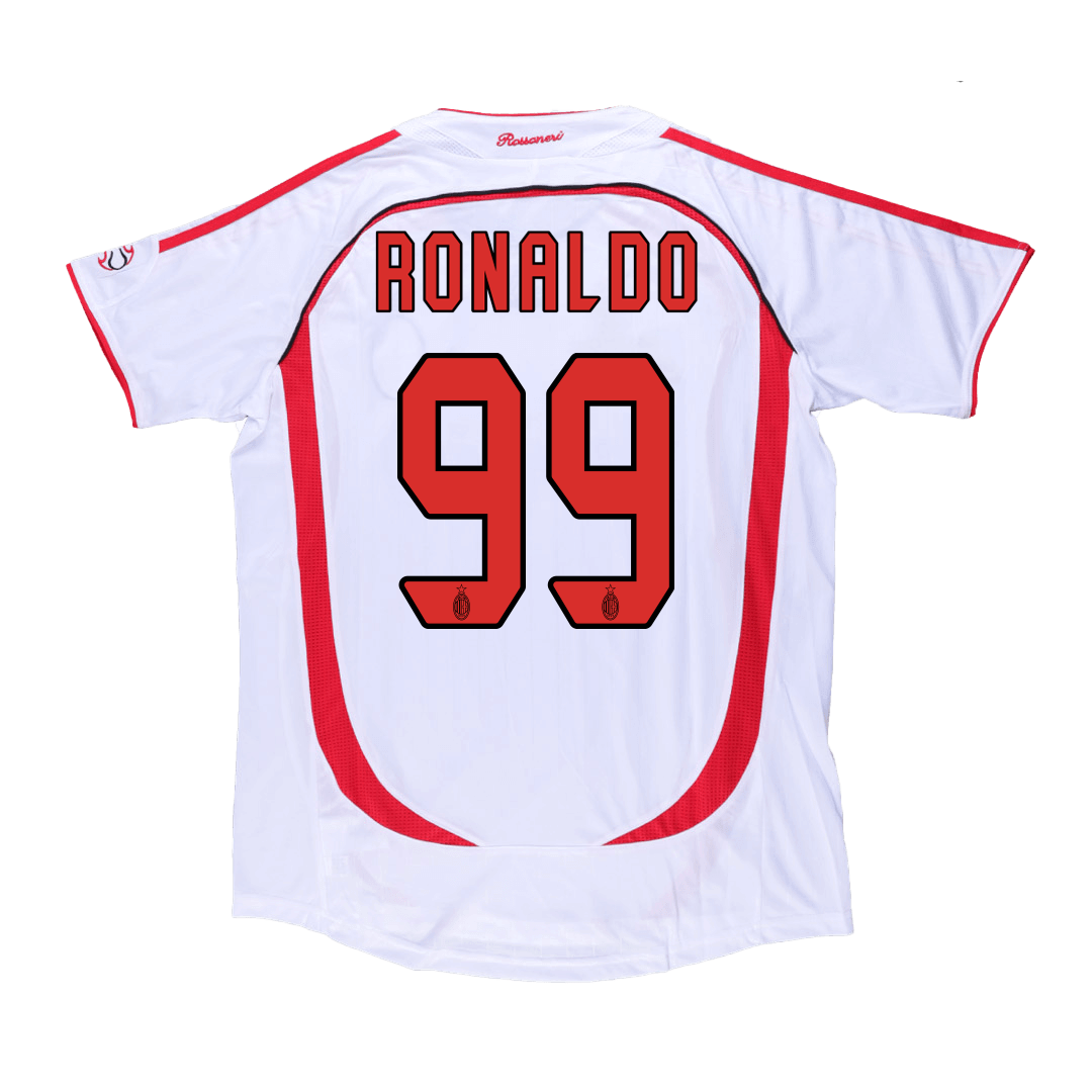 Retro RONALDO #99 Men's AC Milan UCL 2006/07 Away Soccer Jersey