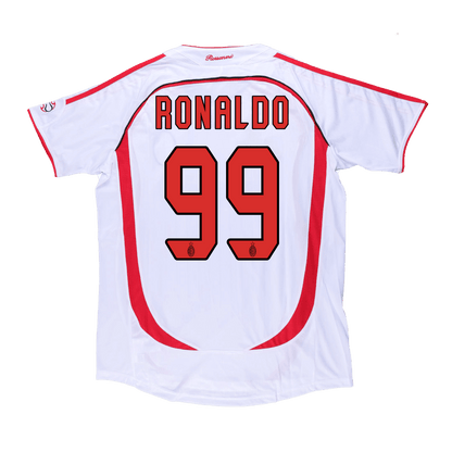 Retro RONALDO #99 Men's AC Milan UCL 2006/07 Away Soccer Jersey