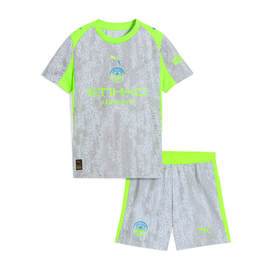 Kid's Manchester City 2025/26 Third Away Soccer Jersey Kit