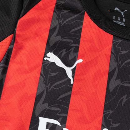 Kid's AC Milan 2025/26 Home Soccer Jersey Kit