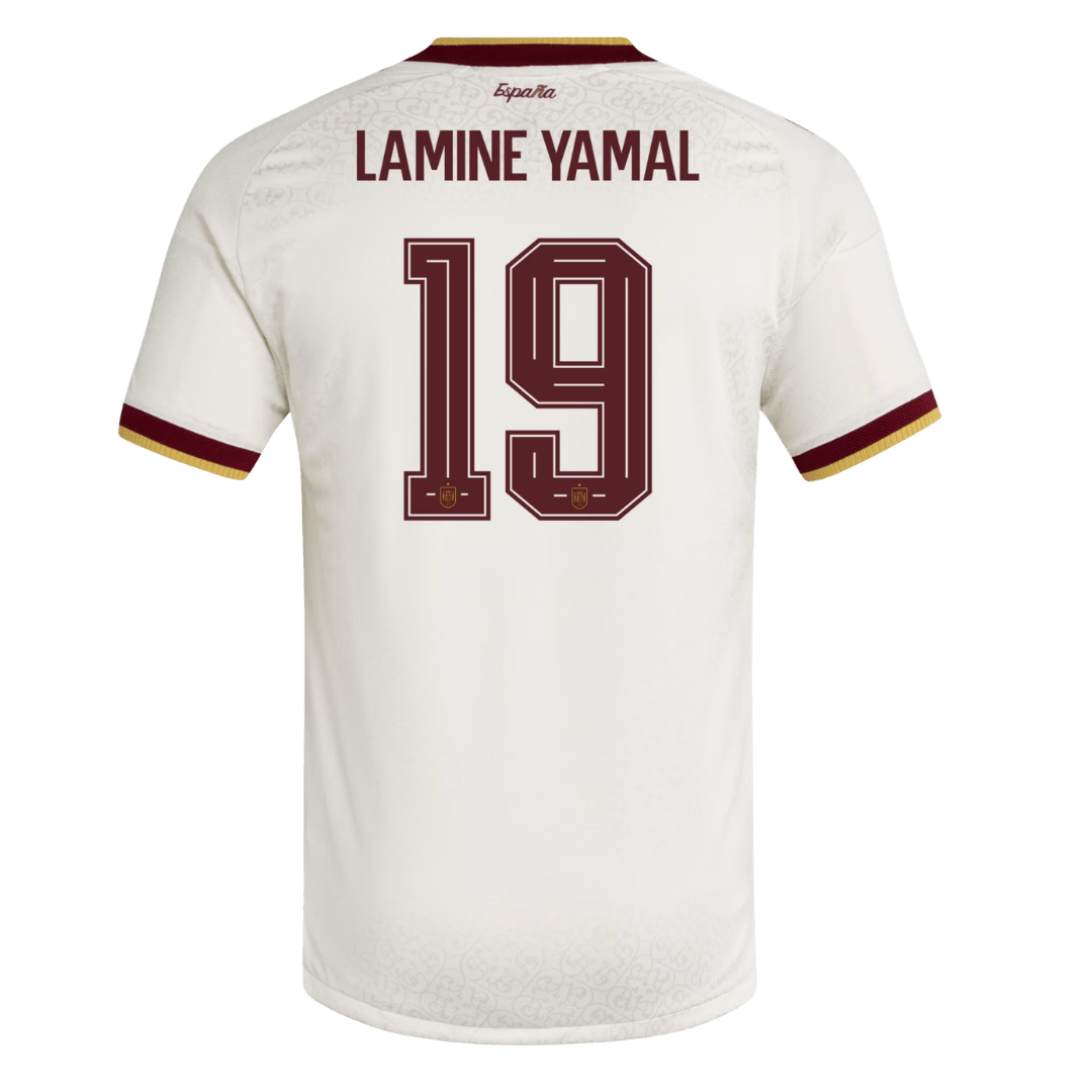 LAMINE YAMAL #19 Men's Spain World Cup 2026 Player Version Away Soccer Jersey - Slim Fit