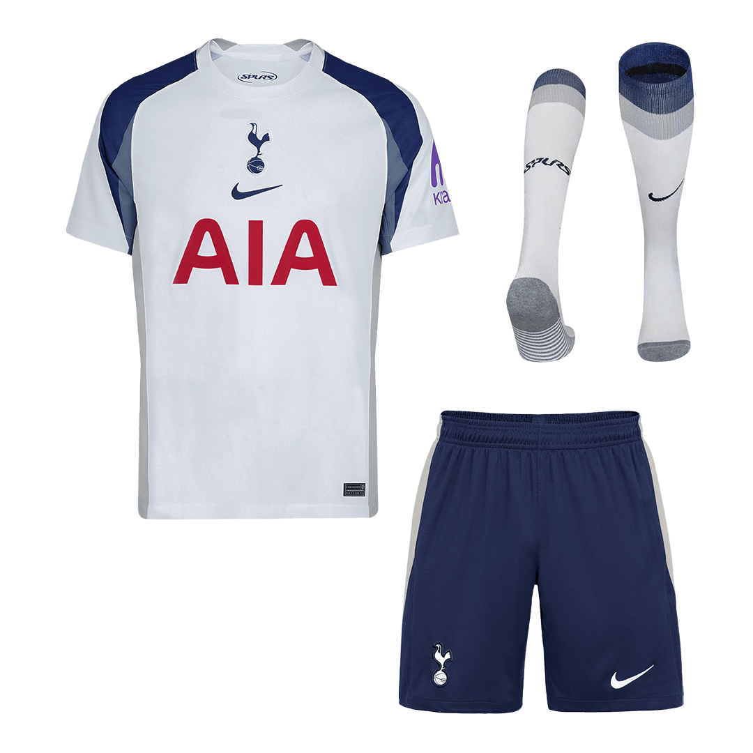 Men's Tottenham Hotspur 2025/26 Home Soccer Jersey Full Kit