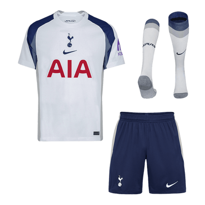 Men's Tottenham Hotspur 2025/26 Home Soccer Jersey Full Kit