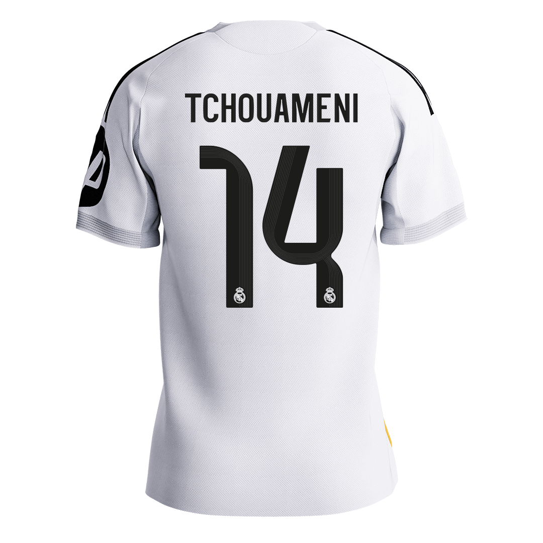 TCHOUAMENI #14 Men's Real Madrid 2025/26 Player Version Home Soccer Jersey - Slim Fit [PREMIUM]