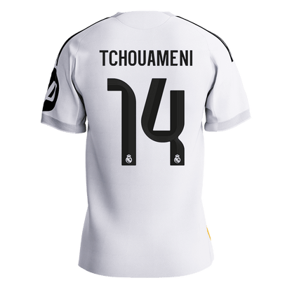TCHOUAMENI #14 Men's Real Madrid 2025/26 Player Version Home Soccer Jersey - Slim Fit [PREMIUM]