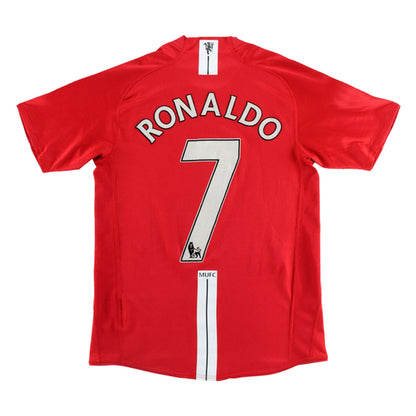 Retro RONALDO #7 Men's Manchester United 2007/08 Home Soccer Jersey