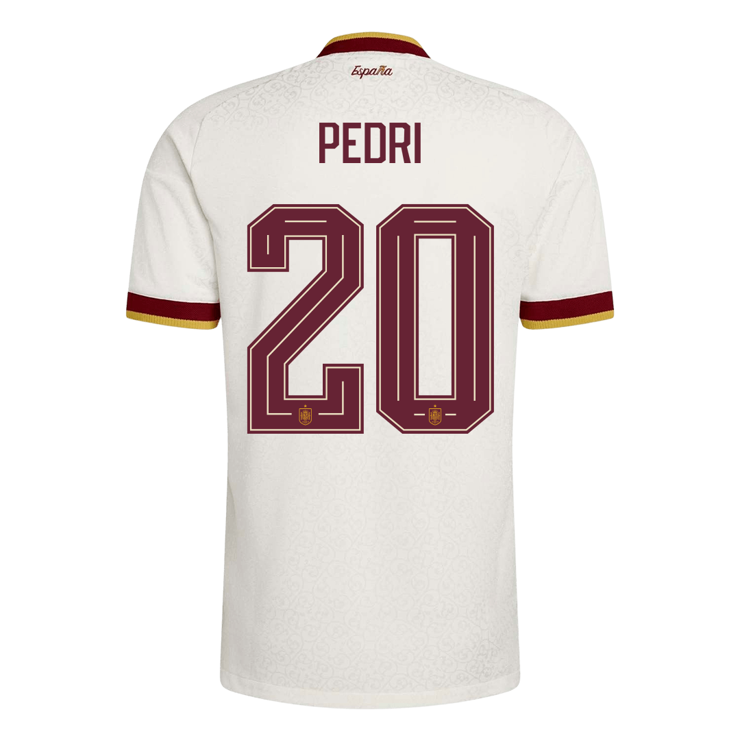 PEDRI #20 Men's Spain World Cup 2026 Player Version Away Soccer Jersey - Slim Fit