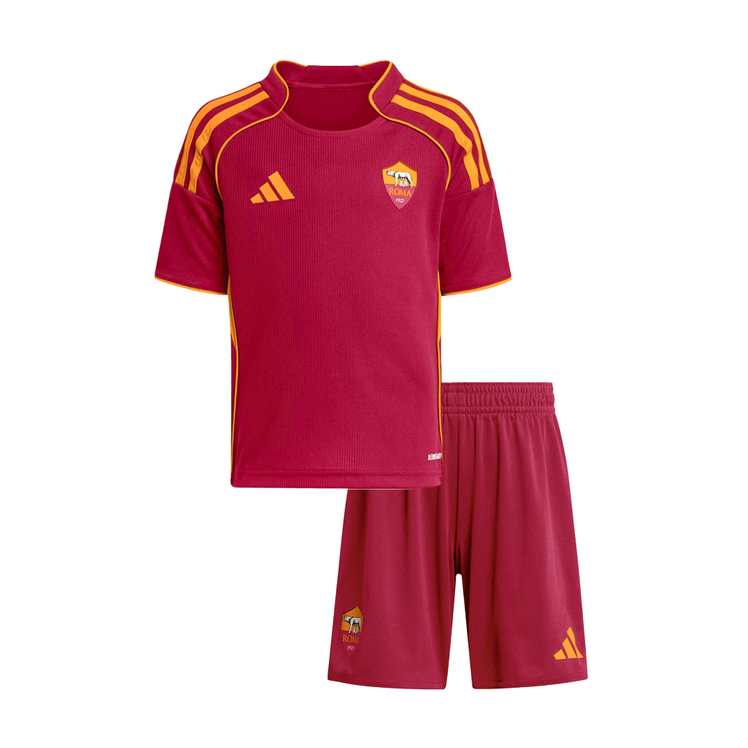 Kid's Roma 2025/26 Home Soccer Jersey Kit