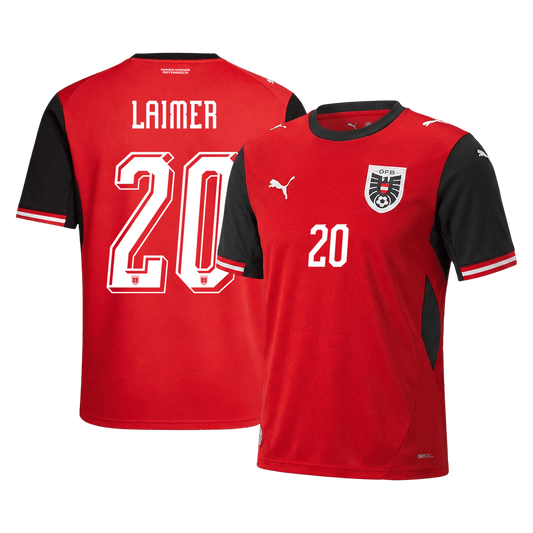 LAIMER #20 Men's Austria World Cup 2026 Home Soccer Jersey