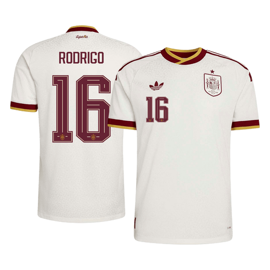 RODRIGO #16 Men's Spain World Cup 2026 Player Version Away Soccer Jersey - Slim Fit