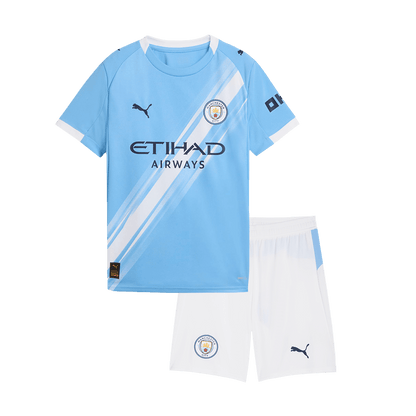 Kid's Manchester City 2025/26 Home Soccer Jersey Kit