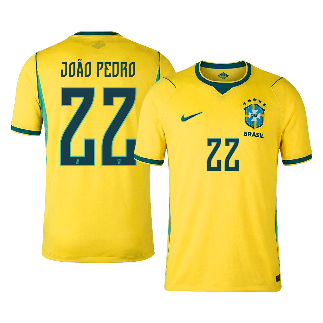 JOÃO PEDRO #22 Men's Brazil World Cup 2026 Home Soccer Jersey [PREMIUM]