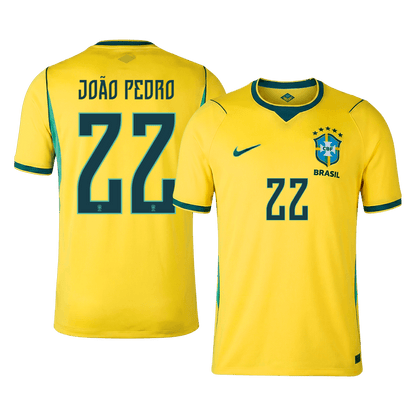 JOÃO PEDRO #22 Men's Brazil World Cup 2026 Home Soccer Jersey [PREMIUM]