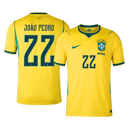 JOÃO PEDRO #22 Men's Brazil World Cup 2026 Home Soccer Jersey [PREMIUM]