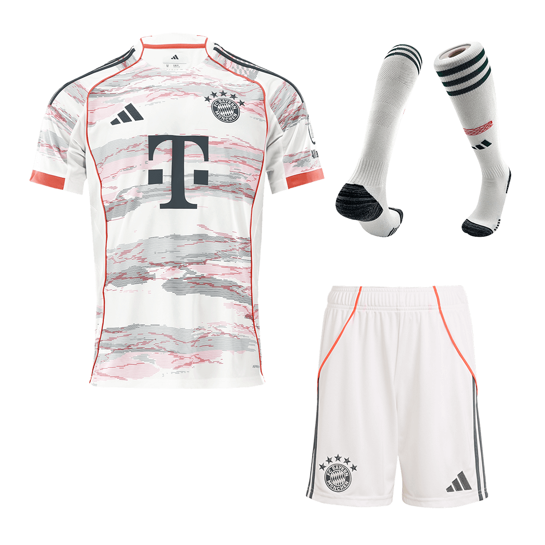 Men's Bayern Munich 2025/26 Away Soccer Jersey Full Kit