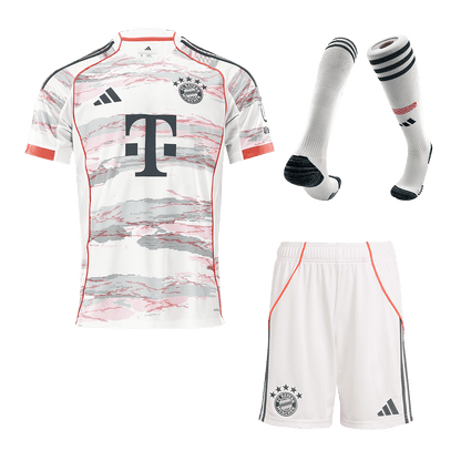 Men's Bayern Munich 2025/26 Away Soccer Jersey Full Kit