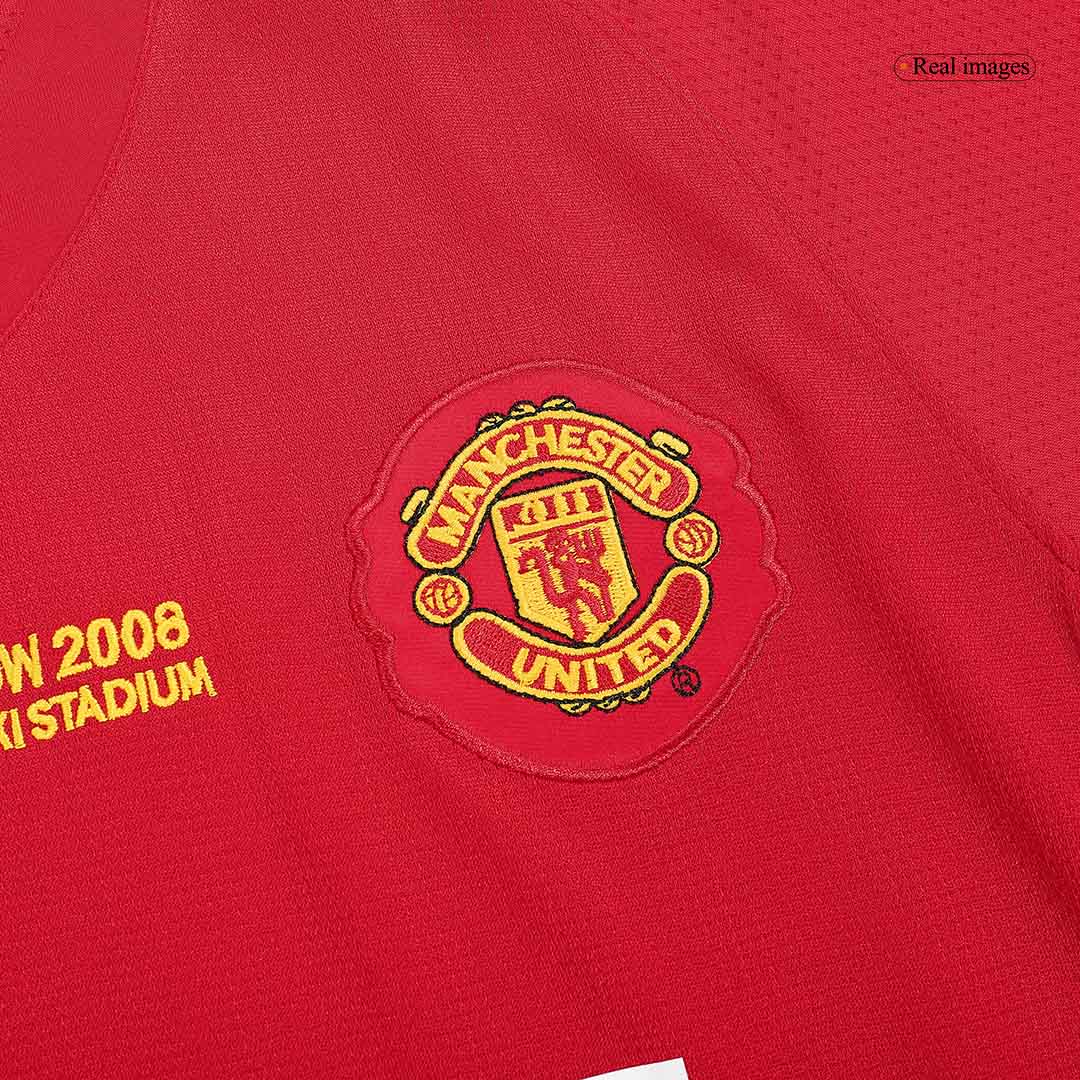 Retro SCHOLES #18 Men's Manchester United UCL Final 2007/08 Home Soccer Jersey