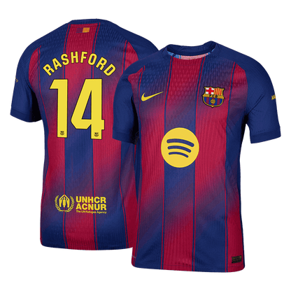 RASHFORD #14 Men's Barcelona 2025/26 Player Version Home Soccer Jersey - Slim Fit