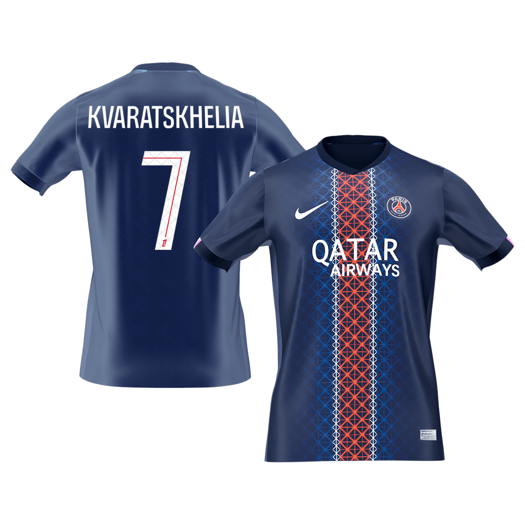 KVARATSKHELIA #7 Men's PSG 2025/26 Home Soccer Jersey [PREMIUM]