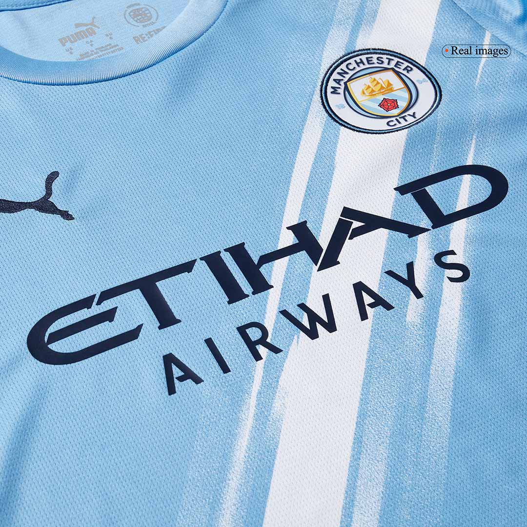 Men's Manchester City 2025/26 Home Long Sleeve Soccer Jersey