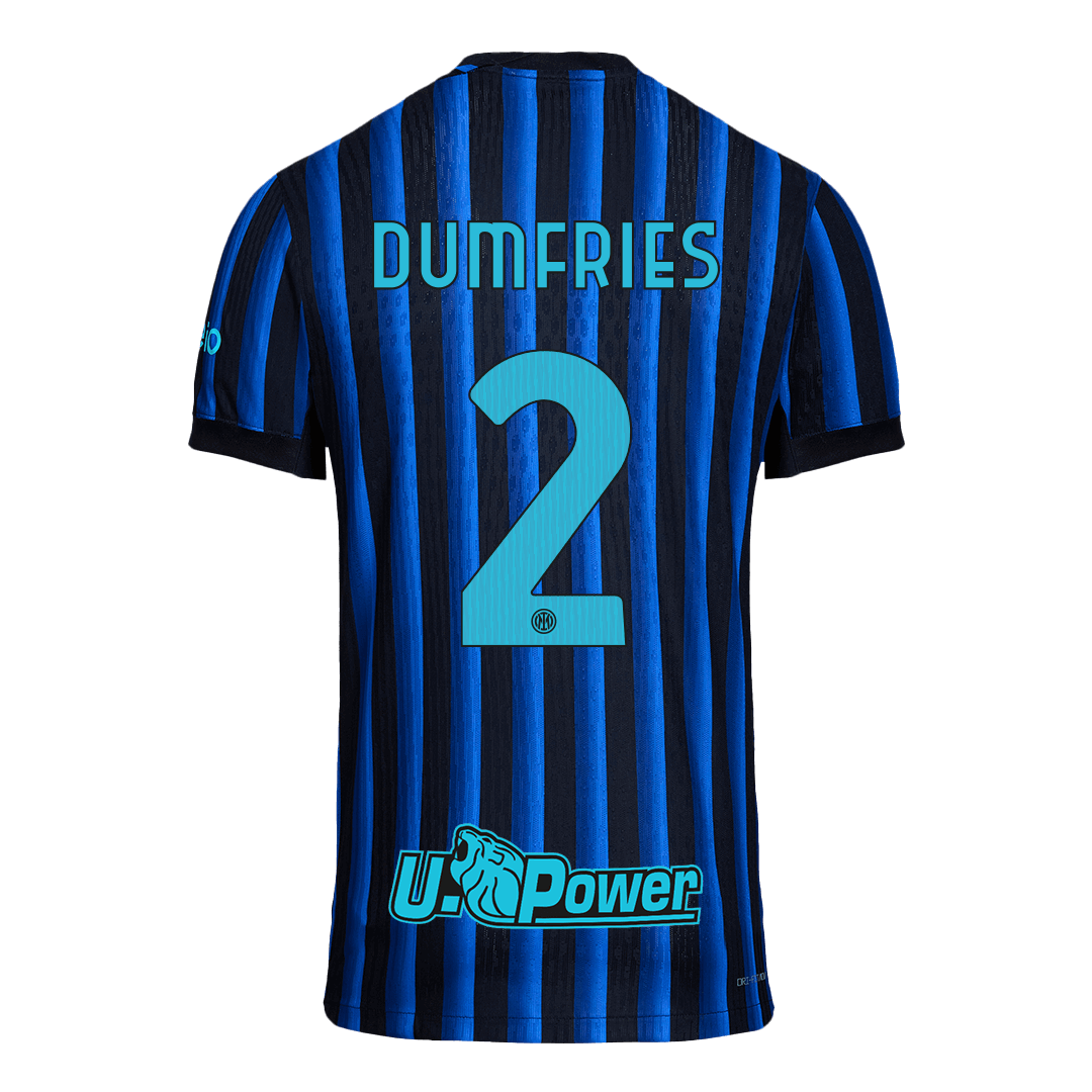 DUMFRIES #2 Men's Inter Milan 2025/26 Player Version Home Soccer Jersey - Slim Fit