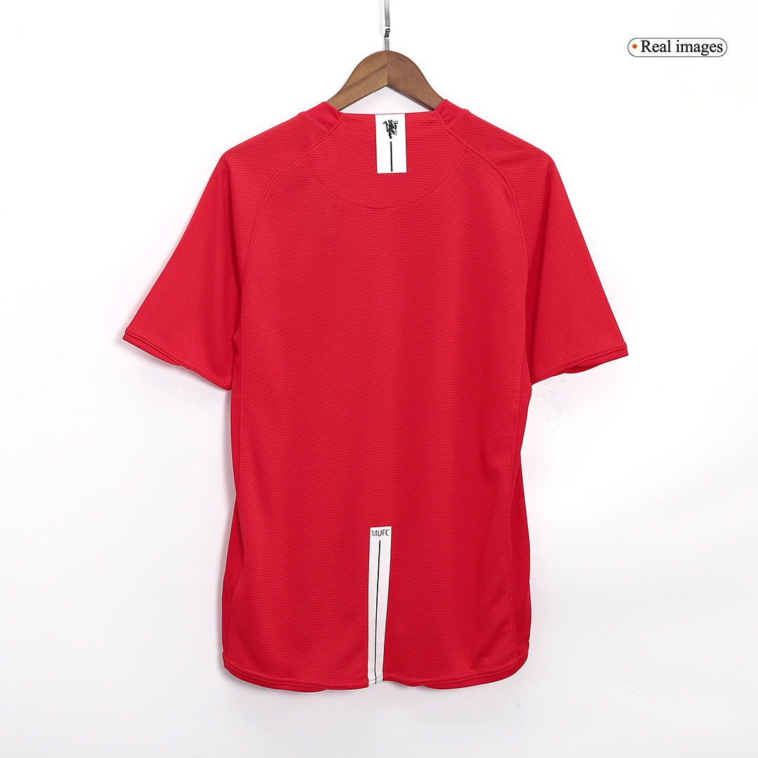 Retro Men's Manchester United 2007/08 Home Soccer Jersey