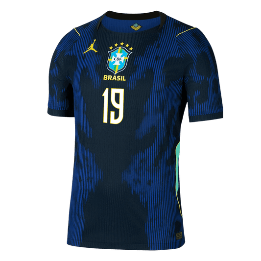 ENDRICK #19 Men's Brazil World Cup 2026 Player Version Away Soccer Jersey - Slim Fit